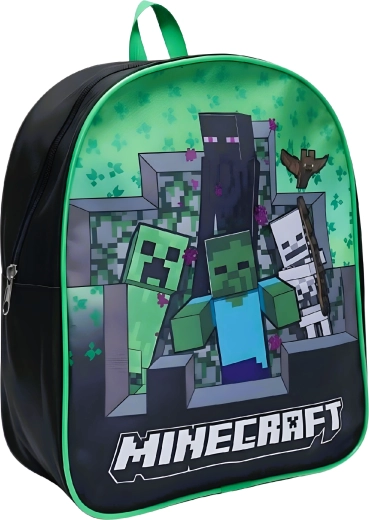 Παιδικό σακίδιο Minecraft με μοτίβο Creeper, Zombie, Enderman και Skeleton