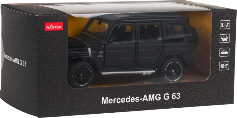 Μεταλλικό μοντέλο 1:32 MERCEDES‑AMG G 63 με λειτουργίες, μαύρο – RASTAR