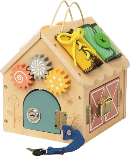 2Kids Toys ξύλινο activity σπιτάκι-θόλος φυσικό μικρό
