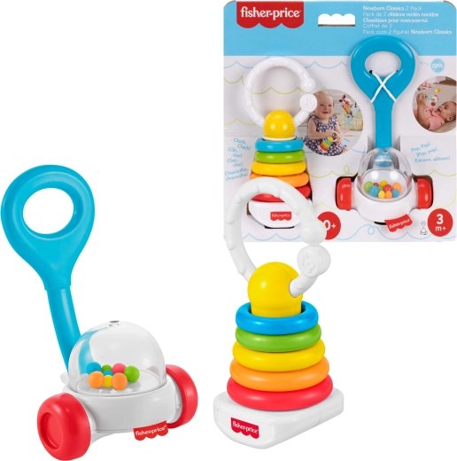 Fisher-Price κλασικά αισθητηριακά παιχνίδια για μωρά - 2 τεμάχια