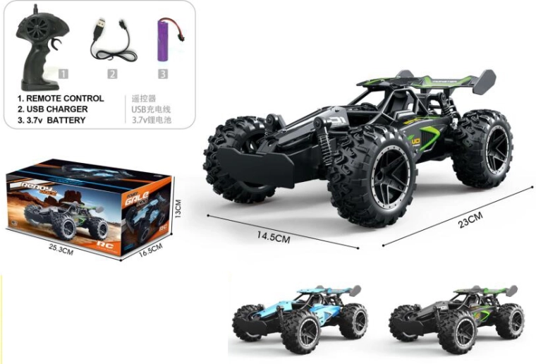 Τηλεκατευθυνόμενο αυτοκίνητο RC Monster 1:18 με φόρτιση USB και μπαταρία