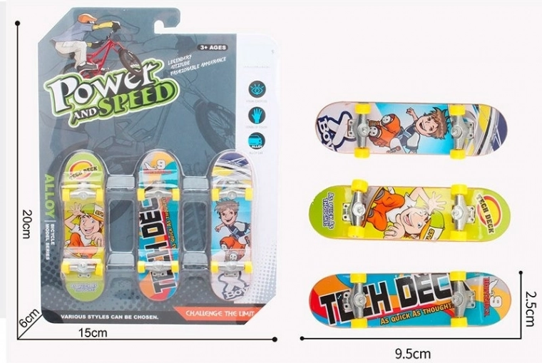 Σετ μίνι skateboard SPARKYS (3 τεμ.)