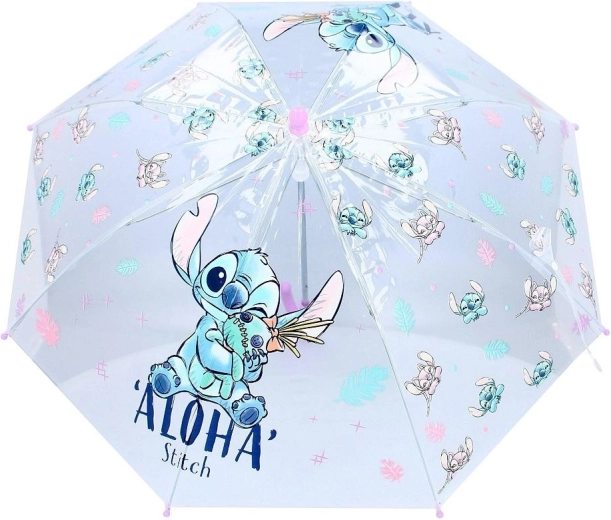 Παιδική διάφανη ομπρέλα Disney Stitch Rainy Days 71 cm