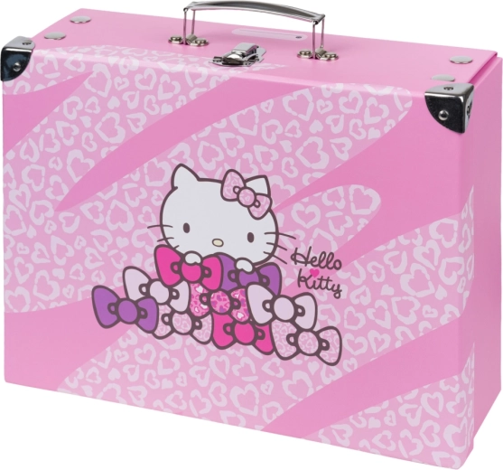 Baagl πτυσσόμενο σχολικό βαλιτσάκι Hello Kitty Sweet leopard με μεταλλικές γωνίες