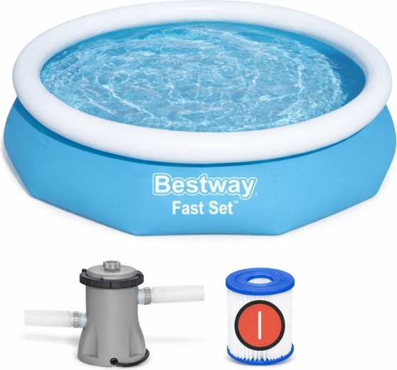 Φουσκωτή πισίνα Bestway Fast Set με φίλτρο αντλίας 305 × 66 cm