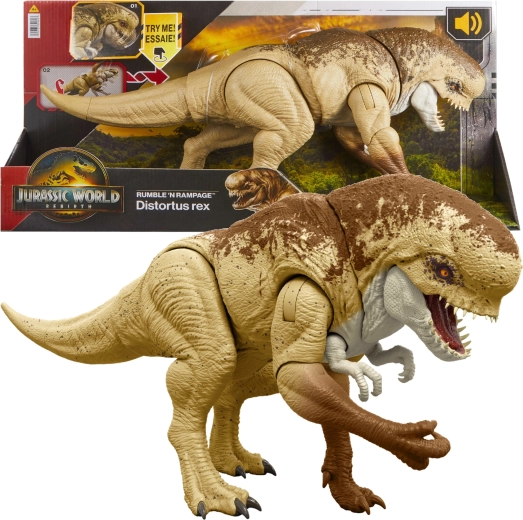 Outlet φιγούρα δεινοσαύρου Jurassic World Αναγέννηση Distortus Rex 50 cm - κατεστραμμένη συσκευασία
