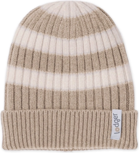 Lodger σκουφάκι stripe merino μπεζ (6–12 μηνών)