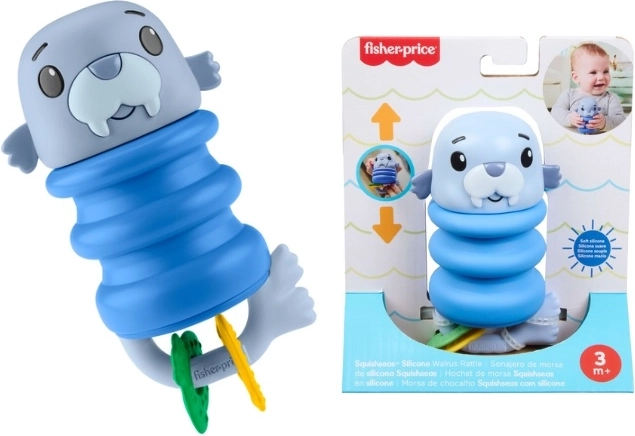 Fisher-Price αισθητηριακή κουδουνίστρα και μασητικό θαλάσσιος ίππος