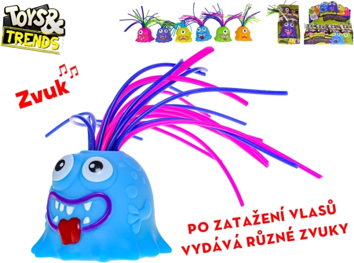 Διαδραστικό τερατάκι Toys&Trends Brainboooom με μακριά μαλλιά και ήχους 6 cm