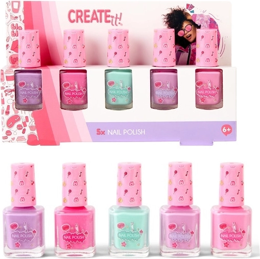Create It! βερνίκι νυχιών – σετ 5 τμχ