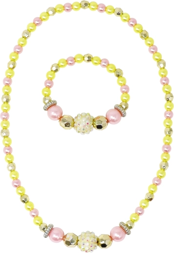 Pink Poppy σετ κολιέ και βραχιολιού Lemon