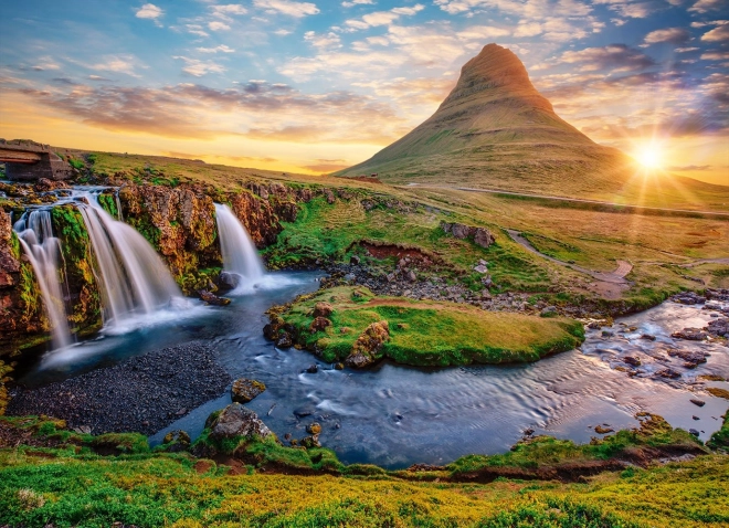 Παζλ Καταρράκτης Kirkjufellsfoss, Ισλανδία - 2000 κομμάτια