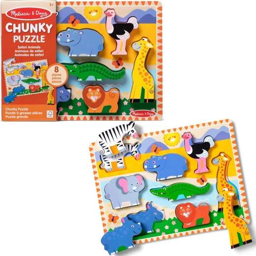 Ξύλινο chunky παζλ σαφάρι MELISSA & DOUG