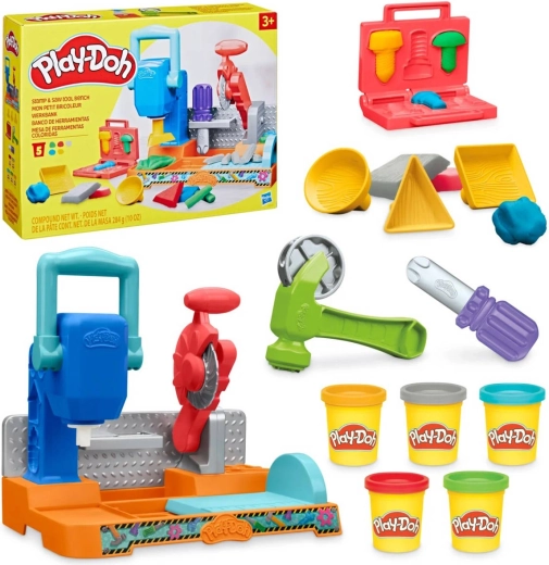 Hasbro Play-Doh πολύχρωμο εργαστήριο με πλαστελίνη και εργαλεία