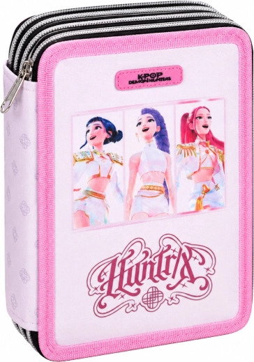 Τριώροφο σχολικό κασετινάκι KPop Demon Hunters Huntrix – πλήρως εξοπλισμένο - 1 τεμάχιο