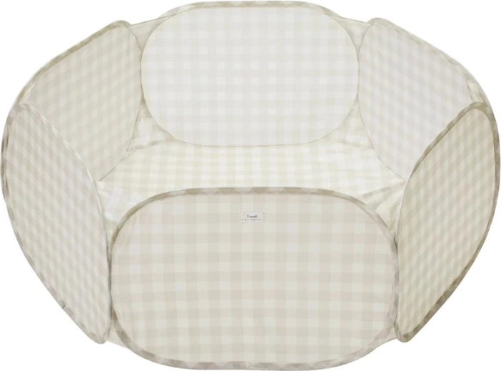 3 Sprouts ξηρή πισίνα recycled gingham μπεζ