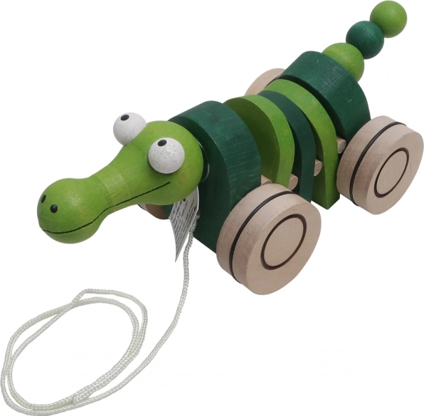 Ξύλινο παιχνίδι έλξης Κροκόδειλος