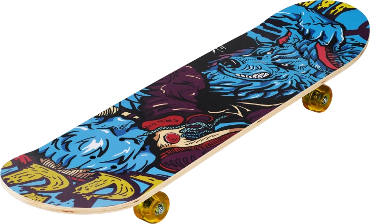 Skateboard Street Wolf 31" – μπλε λύκος graffiti