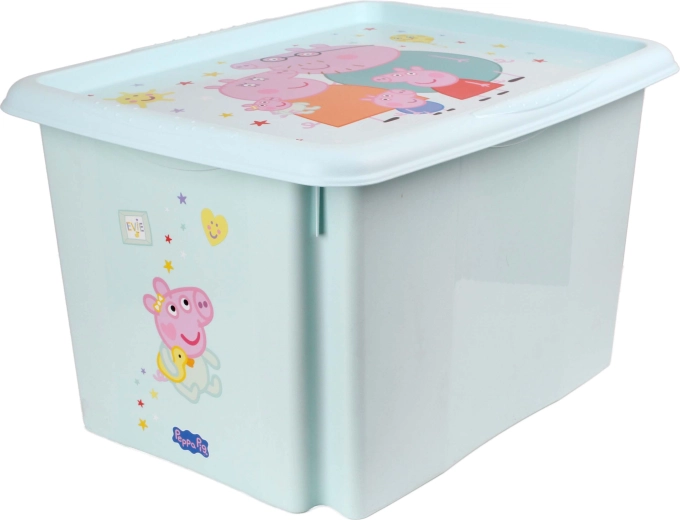 Πλαστικό κουτί αποθήκευσης με καπάκι Peppa Pig 30 l