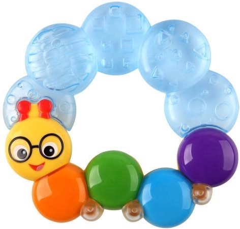 Baby Einstein δακτύλιος οδοντοφυΐας γεμισμένος με νερό Teether-pillar μπλε 3m+