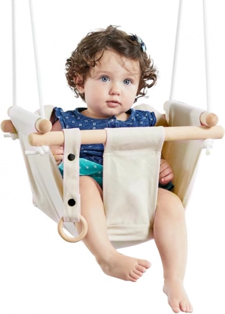 Παιδική υφασμάτινη κούνια από βαμβάκι 2KIDS TOYS, μπεζ