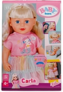Κούκλα BABY born Carla 43 cm με αξεσουάρ για χτένισμα