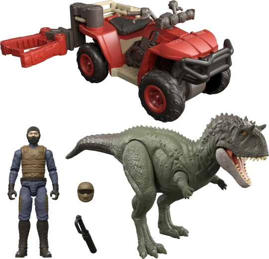 Mattel Jurassic World Εκρυξινατόσαυρος και όχημα εκτός δρόμου με παγιδευτή – σετ παιχνιδιού με φιγούρες