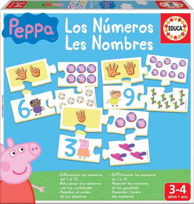 EDUCA παζλ Peppa Pig: μέτρηση για παιδιά