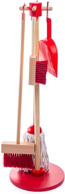 Bigjigs Toys παιδικό σετ καθαρισμού – κόκκινο