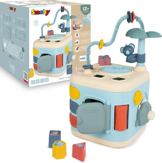 Little Smoby εκπαιδευτικός αισθητηριακός κύβος 13 σε 1 με κατεστραμμένη συσκευασία