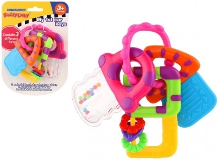 Κουδουνίστρα και μασητικό κλειδιά για μωρά 3μ+