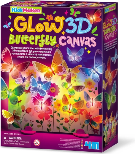 KidzMaker φωσφορίζων 3D καμβάς με πεταλούδες
