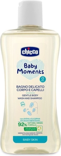 Chicco αφρόλουτρο 2 σε 1 για μαλλιά και σώμα Baby Moments 200 ml