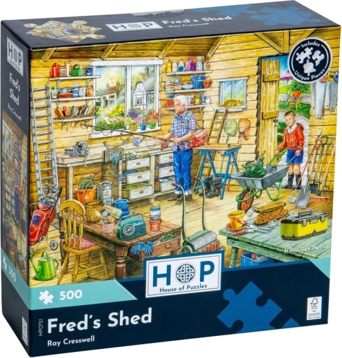 Παζλ House of Puzzles Το υπόστεγο του Φρεντ, 500 κομμάτια
