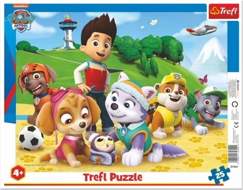 Παζλ με πλαίσιο 25 κομματιών PAW PATROL Στα Ίχνη