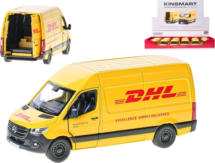 Μεταλλικό μοντέλο βαν Mercedes‑Benz Sprinter DHL 1:48 Kinsmart