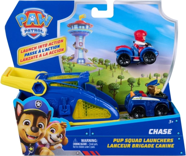 PAW Patrol εκτοξευτήρας αγωνιστικό σετ με αυτοκινητάκια Chase