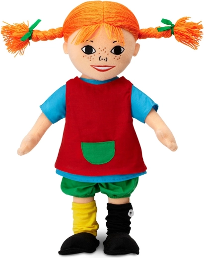 Micki Pippi Η Πίπη η Φακιδομύτη μαλακή υφασμάτινη κούκλα 40 cm