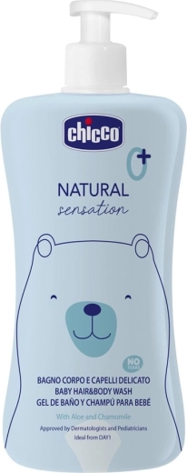 Chicco αφρόλουτρο 2 σε 1 για σώμα και μαλλιά με αλόη και χαμομήλι Natural Sensation 500 ml