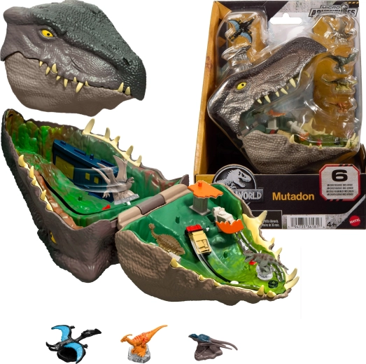 Συμπαγές σετ παιχνιδιού Jurassic World Μικρο-Περιπέτεια Mutadon με 6 μικροφιγούρες