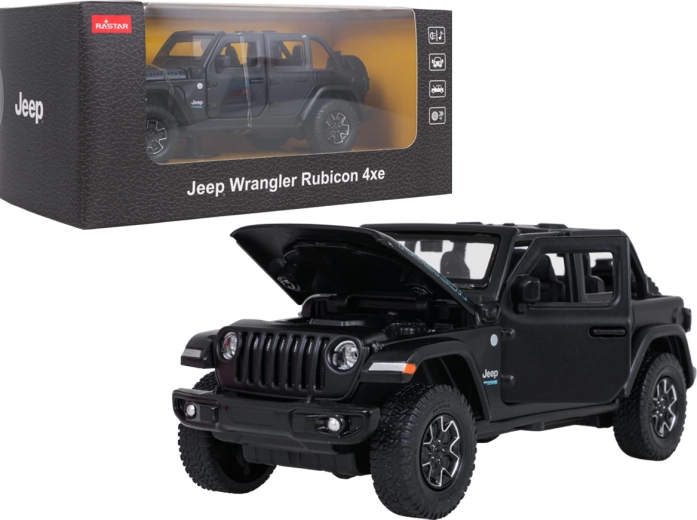 Μεταλλικό μοντέλο Jeep Wrangler Rubicon RASTAR 1:32 – Μαύρο