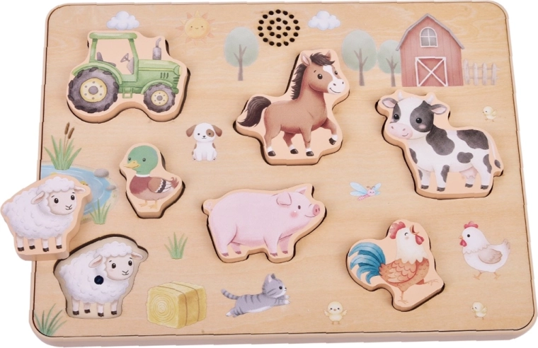 2Kids Toys ξύλινο παζλ με ήχους φάρμας