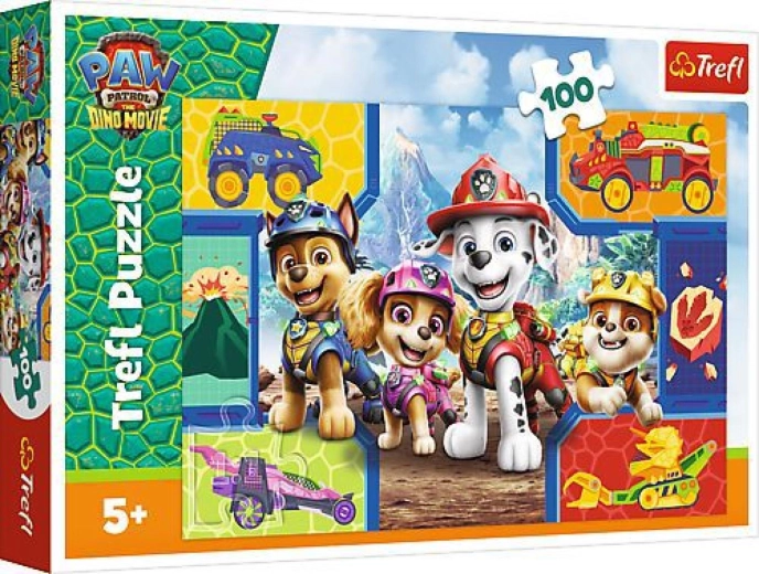 Παζλ Tlapková patrola (Paw Patrol) dino ταινία: Štěňata a dinosauři 100 κομμάτια