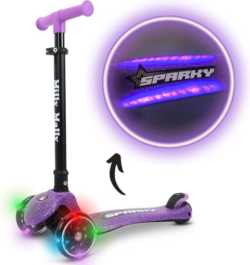 Milly Mally τρίτροχο παιδικό πατίνι Sparky violet