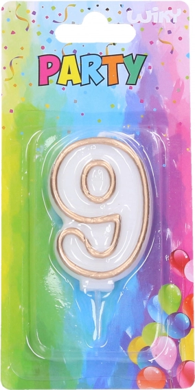 Κερί πάρτι αριθ. 9 Χρυσό