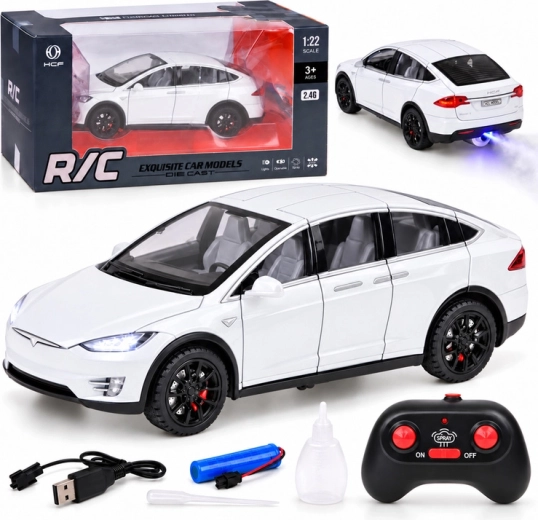 Τηλεκατευθυνόμενο αυτοκίνητο Tesla Model X 1:22 με φωτισμό LED και εφέ καπνού