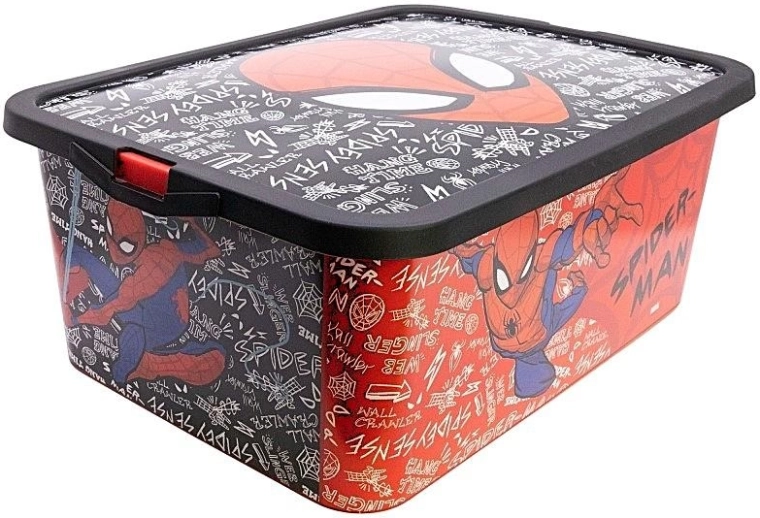 Μεγάλο κουτί αποθήκευσης με καπάκι κλιπ Spider-Man - 1 τεμάχιο