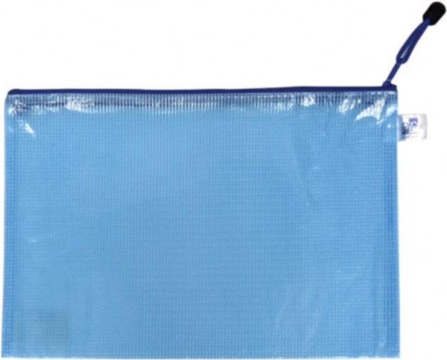 Δικτυωτός φάκελος με φερμουάρ A5 μπλε