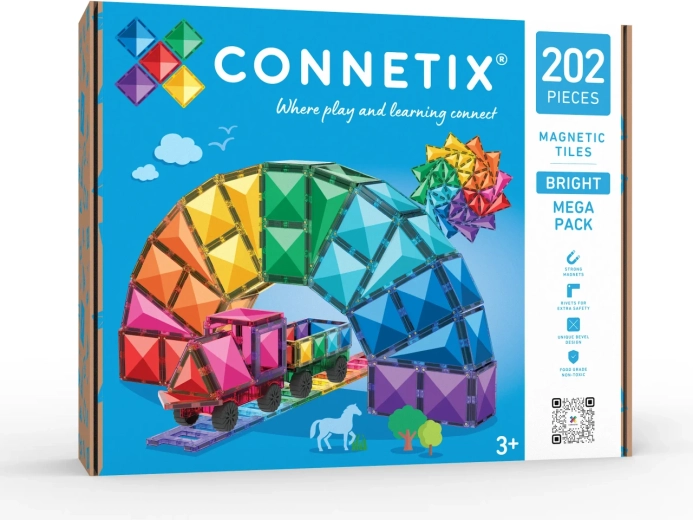 Μαγνητικό σετ κατασκευών Bright Mega Pack 202 τεμαχίων
