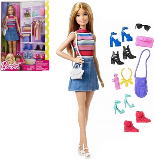 Κούκλα Barbie με μπότες και ντουλάπα